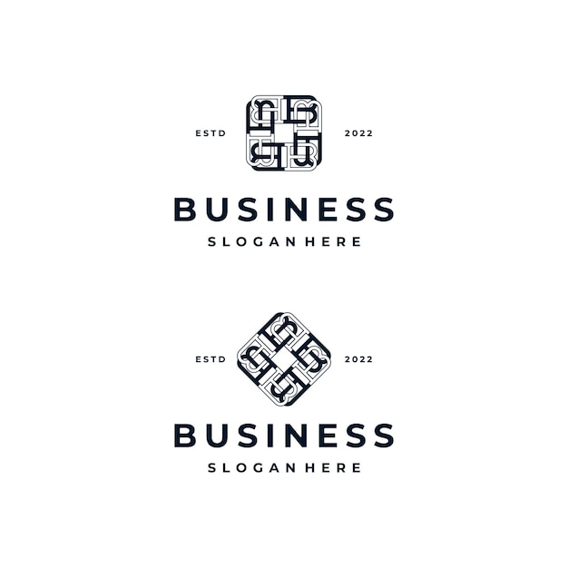 Vecteur lettre initiale carrée bb lien connexion logo design inspiration