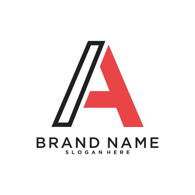 Lettre initiale Une conception de logo avec un concept moderne