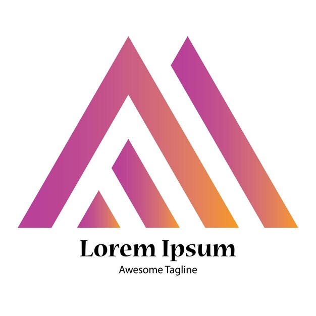 Lettre initiale Une conception de logo à gradient abstrait