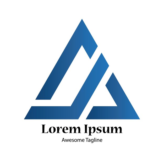Lettre initiale Une conception de logo à gradient abstrait