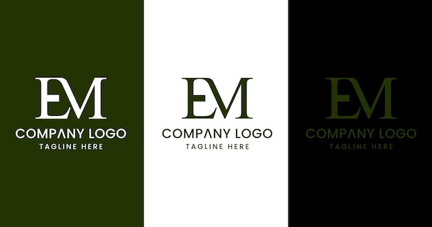 Lettre Initiale Création Logo EM Exceptionnel Symbole Moderne Créatif Signe