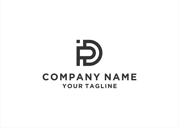 Lettre initiale DP PD Logo Design Illustration vectorielle