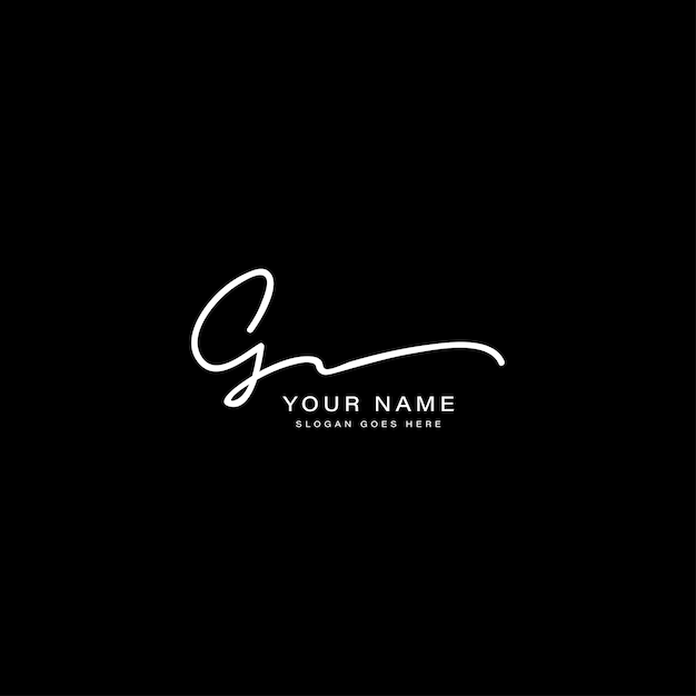 La lettre initiale G Le logo écrit à la main L'alphabet G L'icône de la signature
