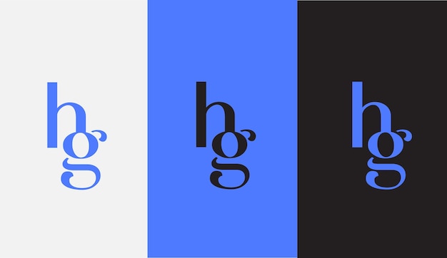 Vecteur lettre initiale hg logo design créatif symbole moderne icône monogramme