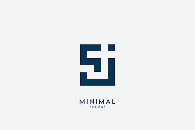 Lettre initiale JQ QJ JQ Élément de modèle vectoriel de conception de logo