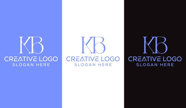 Lettre initiale KB Logo Design monogramme créatif moderne signe symbole icône