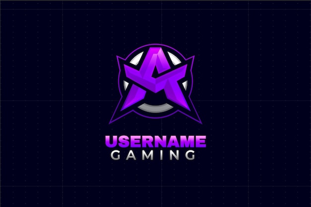 Vecteur lettre initiale a logo gaming