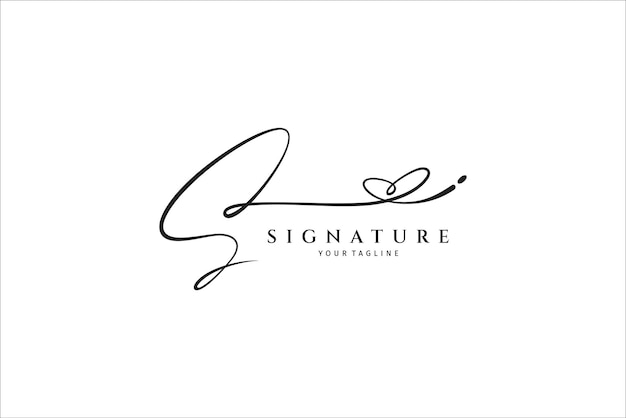 Vecteur lettre initiale manuscrite s logo vectoriel de signature simple avec variation de forme de papillon