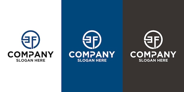 Lettre initiale modèle de conception de vecteur de logo EF