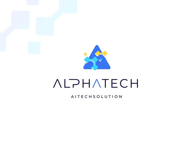 La lettre initiale moderne analytique A triangulaire avec des données numériques pixel conception du logo de la technologie Wire Link
