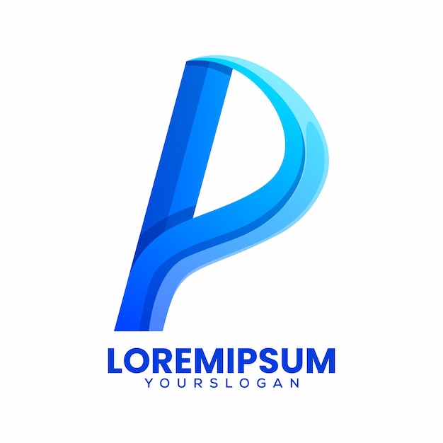 lettre initiale p conception créative du logo