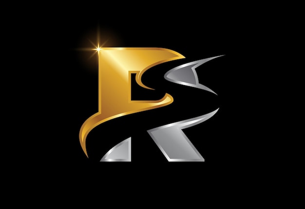 Lettre initiale R avec retour arrière S ou voie modèle vectoriel de conception de logo Symbole de l'alphabet graphique