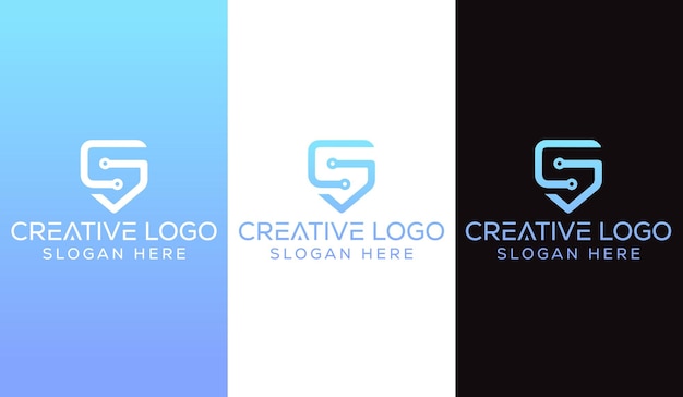 Lettre initiale S Logo Design monogramme créatif moderne signe symbole icône