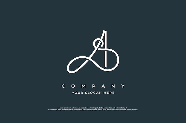 Lettre initiale SA ou AS Logo Design Vector Template