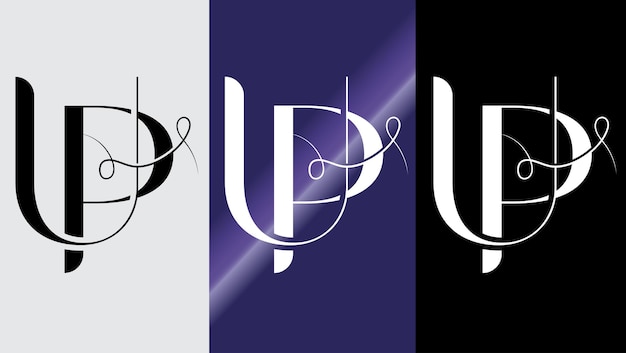 Vecteur la lettre initiale up conception du logo créatif symbole moderne icône monogramme