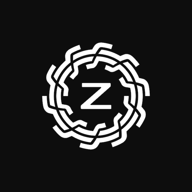 Et Une Lettre Initiale Z élégante Et Haut De Gamme, Une Technologie Symétrique, Un Logo Floral.