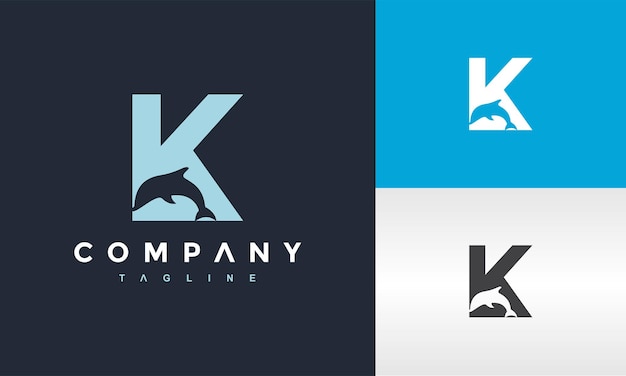 Lettre K Dauphin Logo