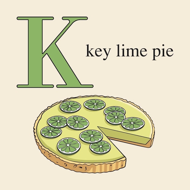 Lettre K Avec Tarte Au Citron Vert