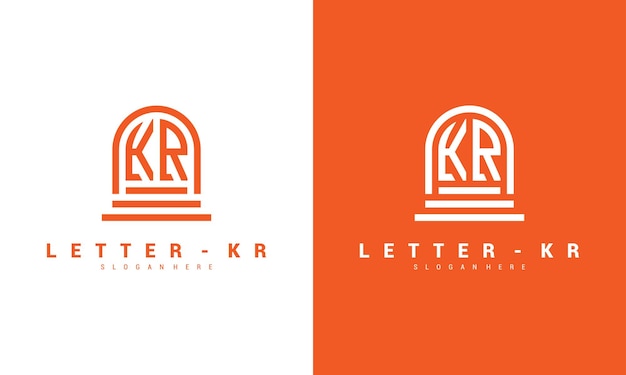 Lettre Kr Logo Icône Modèle De Conception Vecteur Premium Vecteur Premium