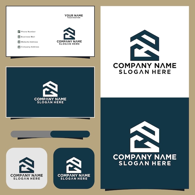 Lettre CE Line House Real Estate Logo. concept initial de CE à la maison