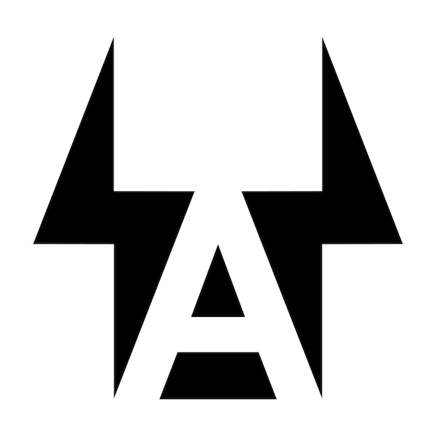 Lettre De Logo A, Foudre électrique, Lettre D'énergie De Puissance A