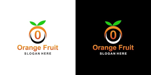 Lettre De Logo De Fruits Orange 0