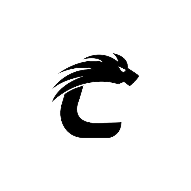 lettre c logo lion