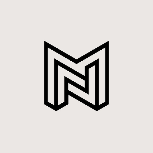 Lettre logo NM ou MN
