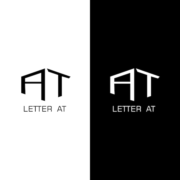 Lettre Logo Noir Et Blanc Design Vectoriel