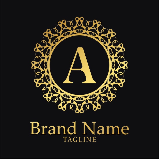 Lettre de luxe ornementale un logo