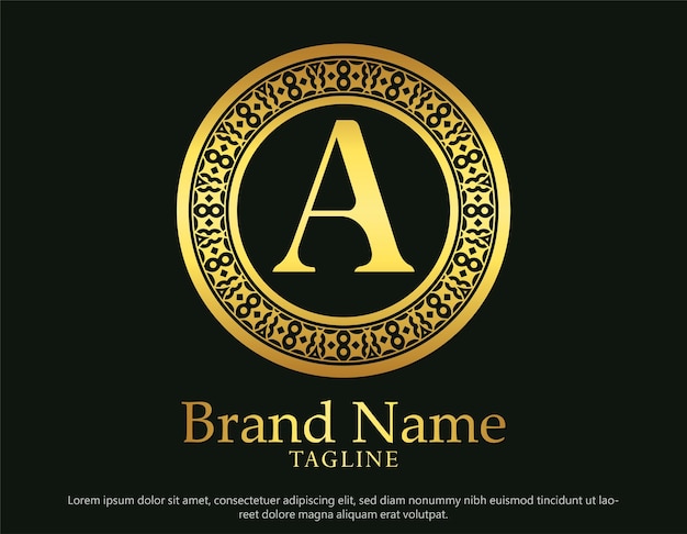 Lettre de luxe ornementale un logo