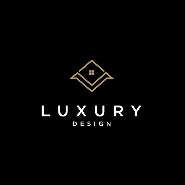 lettre de luxe V logo vecteur maison initiale v icône et modèle d'entreprise de toiture