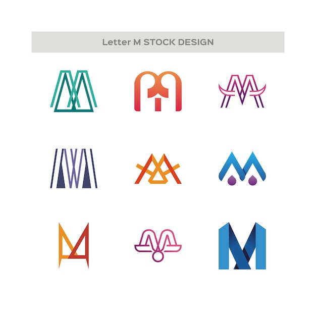 Lettre M Logo De Conception De Stock