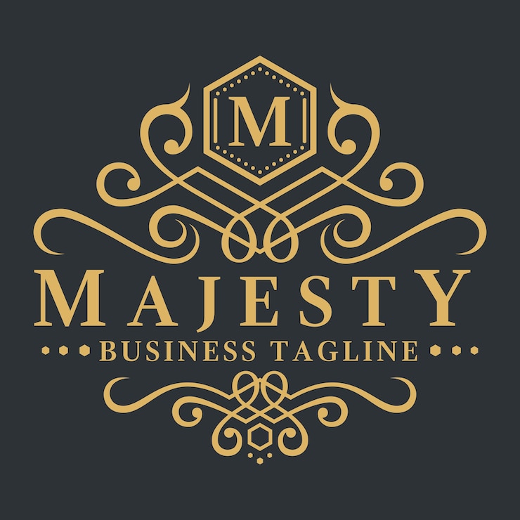Vecteur lettre m - majesté royal logo modèle de luxe