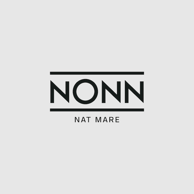 Lettre Marque De Mot Logo Typographie Modèle De Texte Nonn