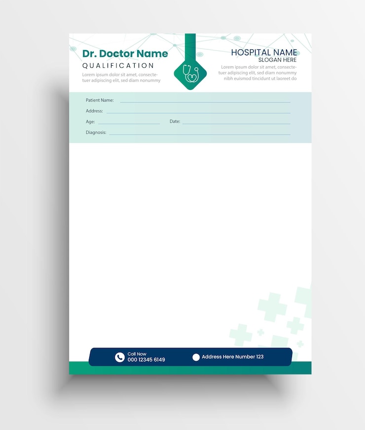 Vecteur lettre médicale