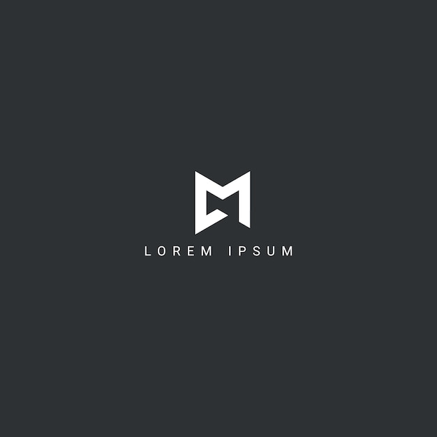 Lettre minimale créative ML LM logo monogramme icône modèle vectoriel de conception