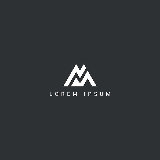 Lettre minimale créative MN NM logo monogramme icône design modèle vectoriel