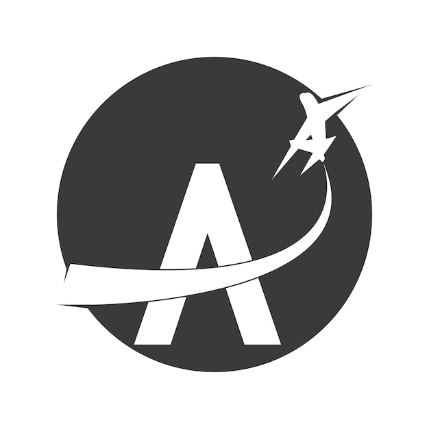 Lettre A Modèle De Conception De Logo De Voyage Aérien