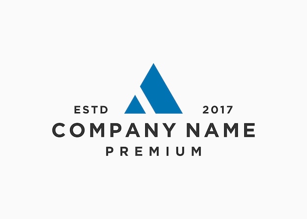 lettre un modèle d'illustration vectorielle de conception de logo triangle