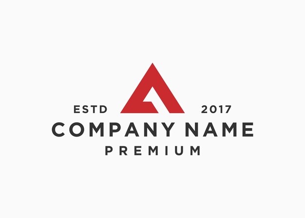 lettre un modèle d'illustration vectorielle de conception de logo triangle