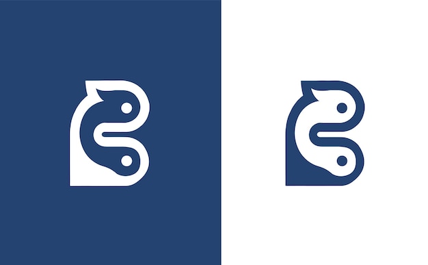 Vecteur la lettre c avec le modèle de logo dolphin est un design minimaliste