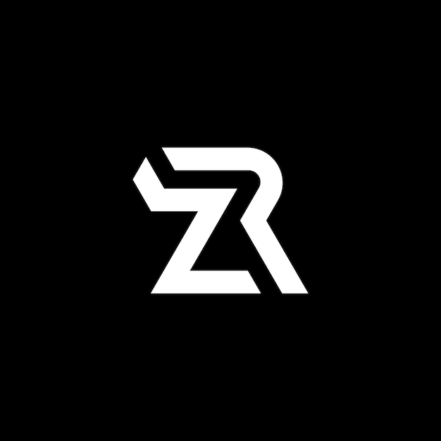 Vecteur lettre moderne et élégante zr ou logo initial rz