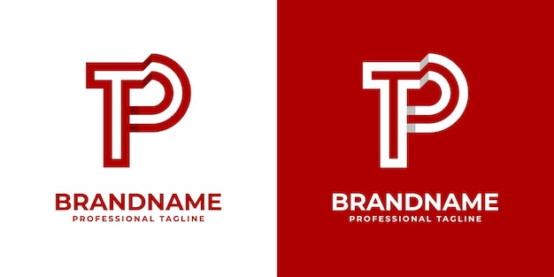 Lettre moderne TP Logo adapté à toute entreprise ou identité avec les initiales TP PT