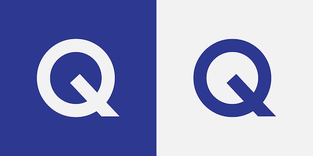 La Lettre Monogramme Abstraite Q, La Conception De L'icône Du Logo Minimaliste Q, Le Modèle Vectoriel Basé Sur Des Initiales Créatives Qq