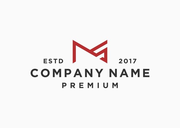 lettre ms logo design modèle d'illustration vectorielle