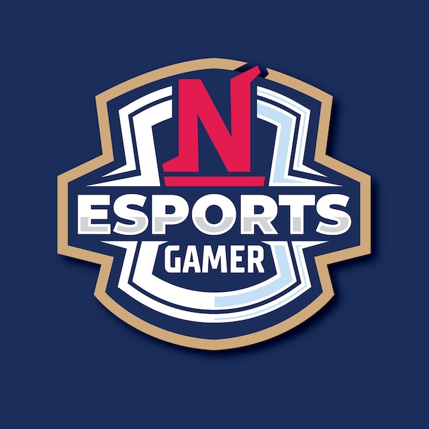 Lettre N Esport Logo Insigne Illustration Champion Sports League Logo Emblème Insigne Graphique