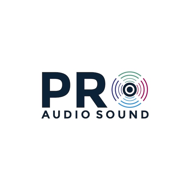 Lettre O Avec Modèle De Conception De Logo Audio Logo Sonore