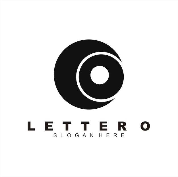 lettre o silhouette illustratiun logo vecteur