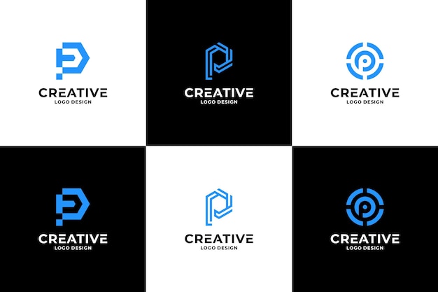 Lettre P Logo Design Collections Lettre Moderne P Symbole P Logo Vecteur